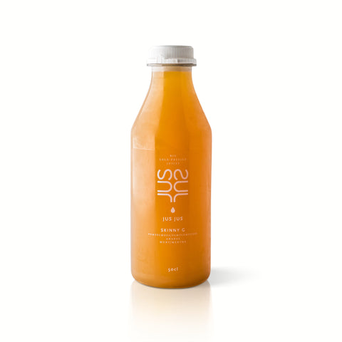 Jus Jus ┃Skinny G: Cold-Pressed Pink Grapefruit, Pineapple, Mint┃100% Organic