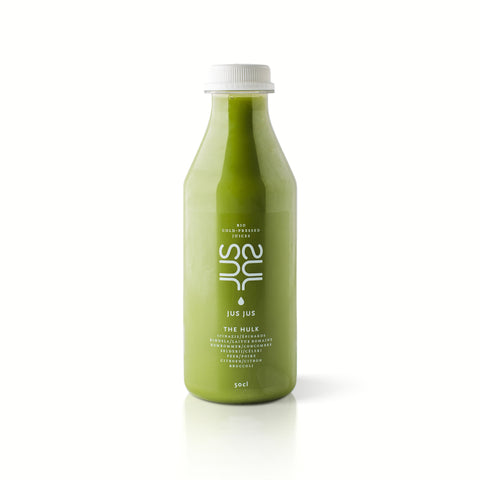 Jus Jus┃The Hulk: Cold-Pressed Spinach, Romaine, Cucumber, Celery, Pear, Lemon, Broccoli┃100% Organic