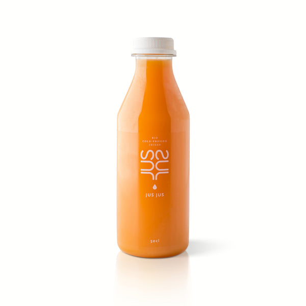 Jus Jus│Orange Crush: Cold-Pressed Orange, Carrot, Turmeric│100% Organic